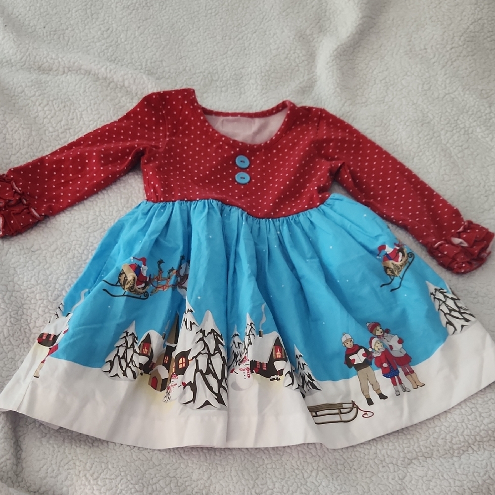 Eleanor Rose Christmas Santa dress Size 3/4